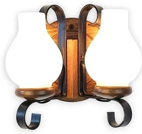 Brilagi - Fali lámpa ROATA APLICA 2xE14/40W/230V bükkfa/dió