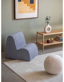 Kék kordbársony gyerek fotel Cloud – Wigiwama