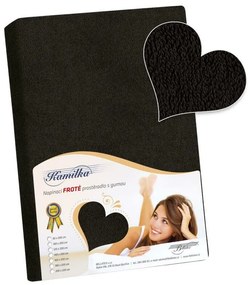 Bellatex frotté lepedő, fekete, 200 x 220 cm