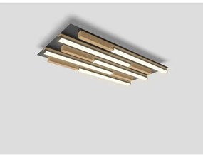 Wofi 9031-506S - PALERMO LED 34W 230V dimmelhető fa mennyezeti lámpa