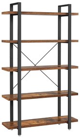 NAVARO könyvszekrény barna/fekete