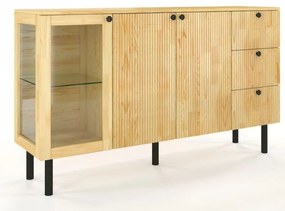 Norvik Natúr/Fenyő polcos-fiókos komód, 160 cm