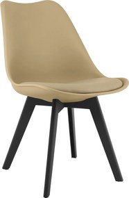Étkezőszék Oslo/Mark - bézs/fekete lábakkal