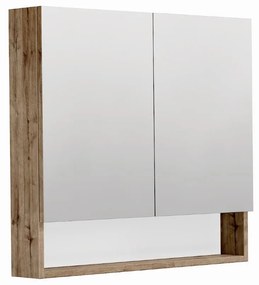 Tükörszekrény SAT Cubeway 80x14x72 cm laminált tölgy wellington GALCU80DW