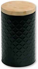 Kesper 38246 Fém tárolódoboz, fekete, átmérő 11 cm