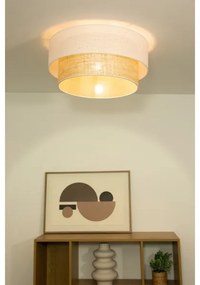 Mennyezeti lámpa BORHO 1xE27/60W/230V átmérő 50 cm fehér/juta