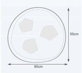 Babzsák labda sport l eco-bőr 325l TiaHome - rózsaszín