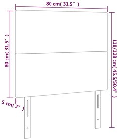 krémszínű szövet LED-es fejtámla 80x5x118/128 cm