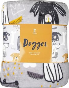 Puha takaró szürke kutyus motívummal Woof Woof kutya