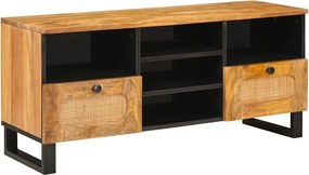 vidaXL TV szekrény fiókkal Barna 100 x 33 x 46 cm Tömör Mangófát