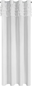 Bársony függöny 140X250 fehér, gurulós fodros
