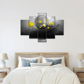 Kép- sárga absztrakt gömbök (150x105 cm)