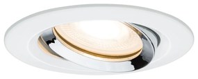 Paulmann 92903 Nova fürdőszobai beépíthető lámpa, 93 mmx93 mm, kerek, billenthető, fényerőszabályozható, króm, 2700K melegfehér, GU10 foglalat, 460 lm, IP65