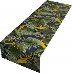 Velúr Futófelület levelek szürke 40x140 velúr velvet