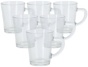 EH 6 db-os üveg eszpresszócsésze készlet, 70 ml