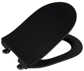 Sedilo Black matt fekete WC-ülőke, 45,2 x 36,2 cm - Wenko