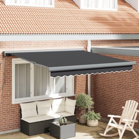 Kézi Behúzható Napellenző Antracit 300x250 cm