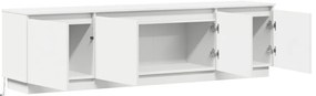 TV szekrény LED világítással Fehér 180x38x49 cm Mérnöki Fa