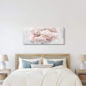 Kép - Rózsaszín virágok a falon (120x50 cm)