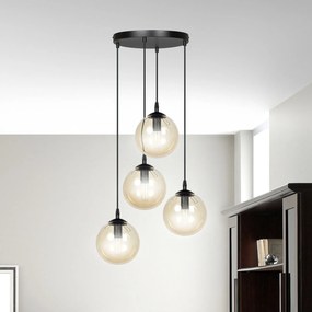 Emibig modern függeszték cosmo borostyán fekete emi713/4prem