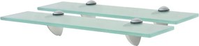 vidaXL 2 db lebegő üvegpolc 40 x 20 cm 8 mm