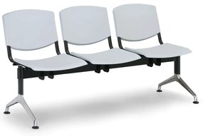Design műanyag pad, 3 üléses, zöld