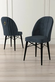 Ritim Anthracite étkezőszék szett, 6 db