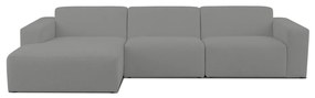 Szürke buklé sarokkanapé (bal oldali) Roxy – Scandic