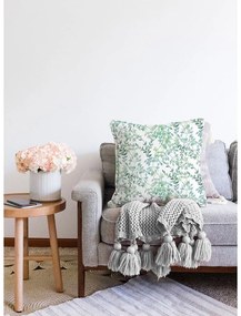 Twiggy bézs-zöld pamut keverék párnahuzat, 55 x 55 cm - Minimalist Cushion Covers