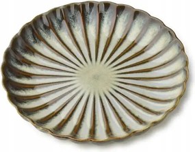 Evie Green zöld, 20 cm-es, skandináv stílusú porcelán desszertes tányér