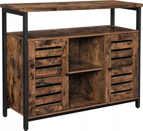 Komód Houseland Volar barna/fekete