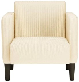krém kordbársony szövet kanapészék karfás szék 54 cm