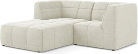 Bézs buklé sarokkanapé (bal oldali-heverő résszel) Aloha – Makamii