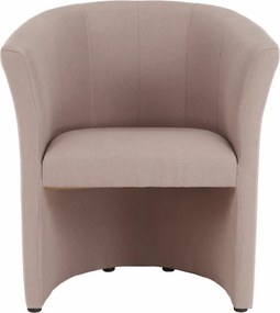 Klub fotel, pasztell rózsaszín anyag, CUBA