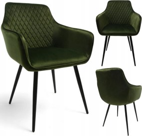 Kárpitozott Szék Velúr Étkező Nappali Fotel Modern Loft Steppelt