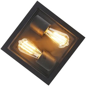 Okos mennyezeti lámpa fekete IP44 2-lámpás, Wifi-vel ST64 - Charlois