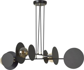 EMIBIG 792-4 IDEA Többágú Függesztett Lámpa Fekete E27 IP20