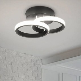 DOMENOLED 308 OKREGI Modern LED Mennyezeti Lámpa Fekete LED IP20