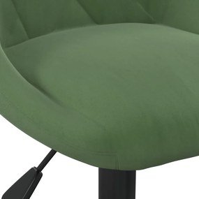 vidaXL sötétzöld bársony irodaszék