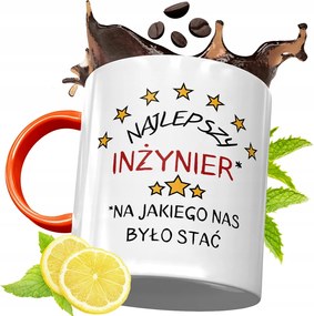 Narancssárga Bögre Mérnöknek Ajándék fényképes nyomattal