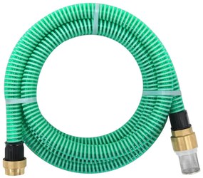 Zöld PVC szívótömlő sárgaréz csatlakozókkal 1,1&quot; 7 m