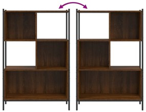 barna tölgy színű szerelt fa könyvszekrény 72x28x109 cm