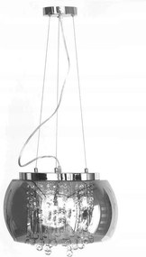 LED-es függőlámpa üveg tükör vízcseppek 50cm G9