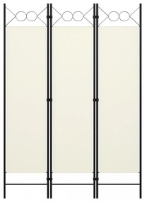 fehér 3-paneles paraván 120 x 180 cm