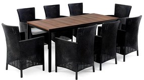 Nadia Large 8+1 kerti bútor garnitúra szett dió-grafit