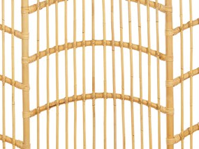 Világosbarna rattan franciaágy 160 x 200 cm DOMEYROT Beliani