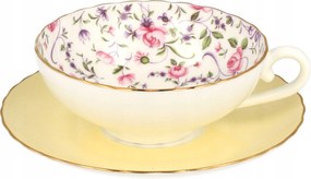 Porcelán bögre virágok sárga A-6