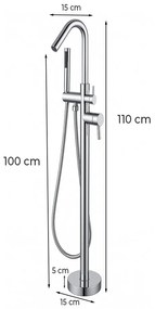 Lio szabadon álló csaptelep króm