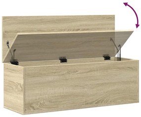 sonoma tölgy színű szerelt fa tárolóláda 102 x 35 x 35 cm