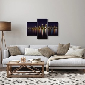 Éjszakai város képe (90x60 cm)